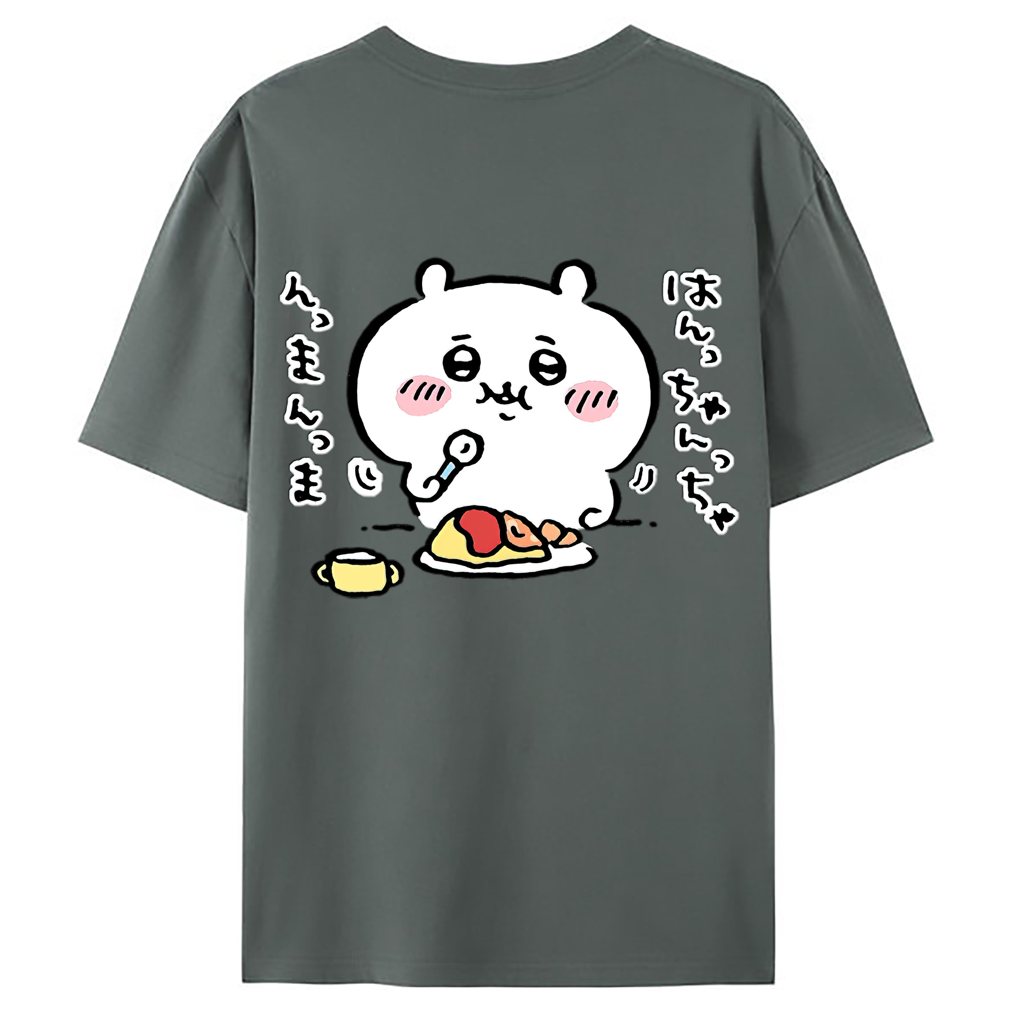 （画像用） ちいかわ ちいかわ Chii-kawa chiikawa 綿100％ メンズ半袖Tシャツ（バックプリント） 通気性